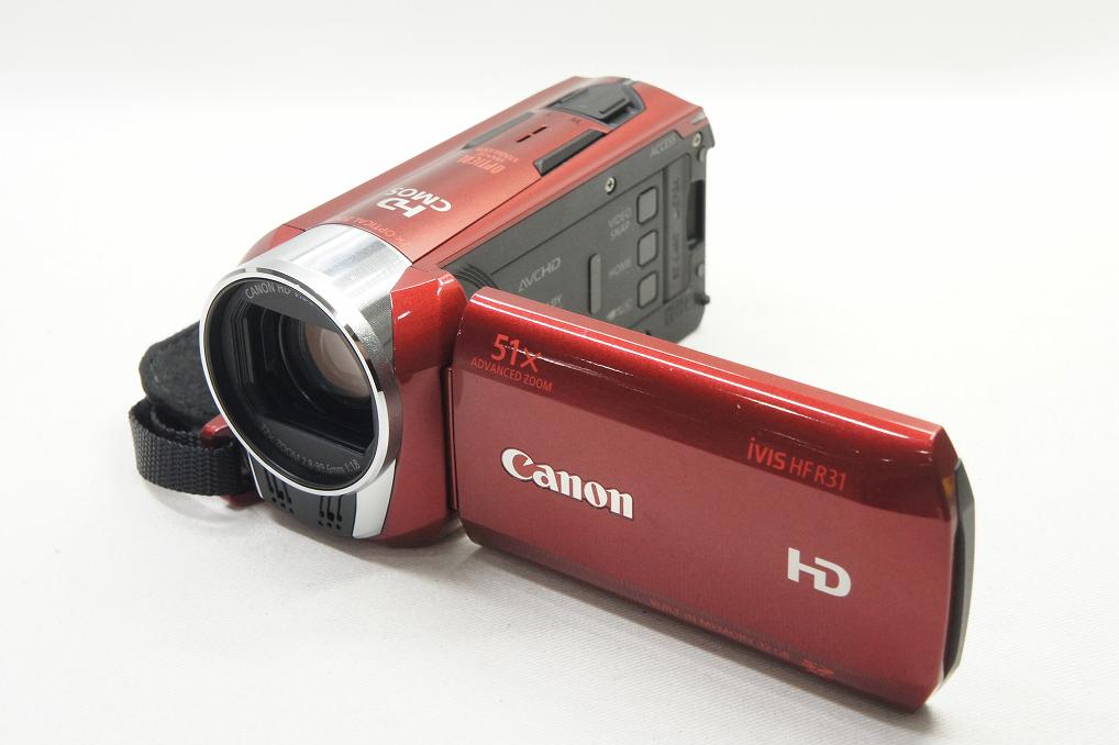 良品 Canon キヤノン iVIS HF R31 デジタルビデオカメラ レッド 250811b