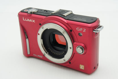 良品 Panasonic パナソニック LUMIX DMC-GF2 ボディ ミラーレス一眼カメラ ファインレッド 260210b