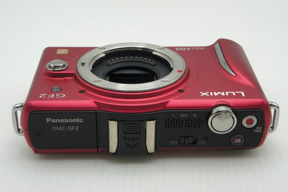 良品 Panasonic パナソニック LUMIX DMC-GF2 ボディ ミラーレス一眼カメラ ファインレッド 260210b