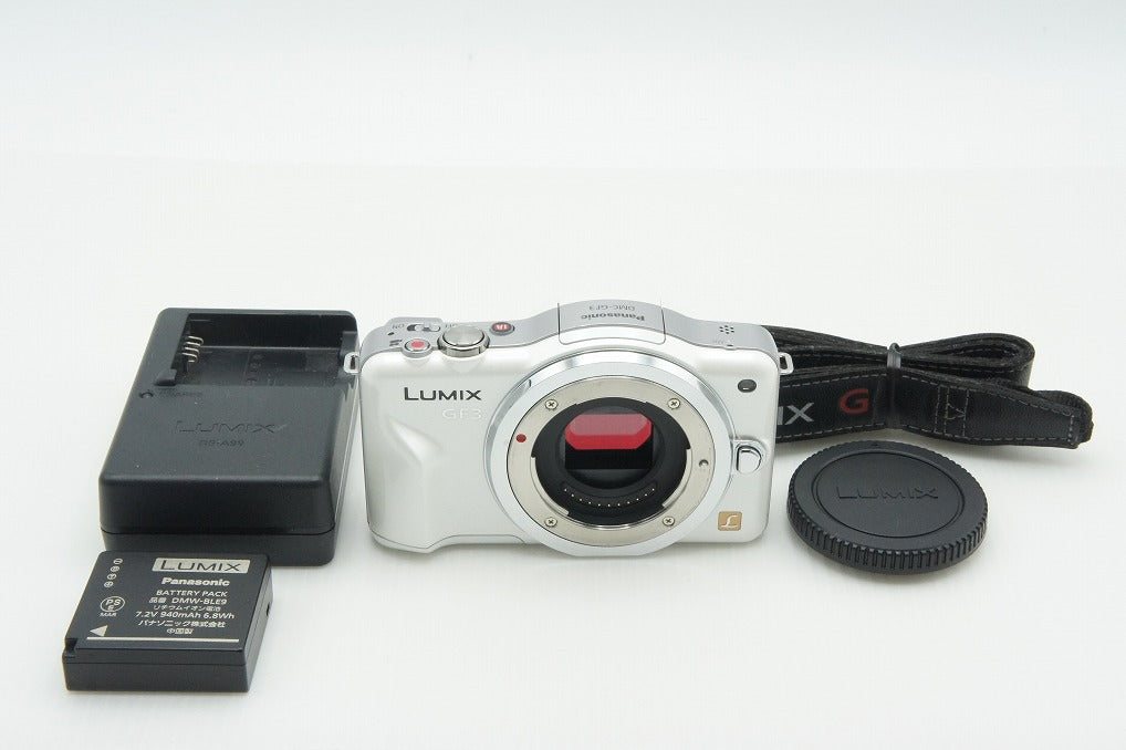 良品 Panasonic パナソニック LUMIX DMC-GF3 ボディ ミラーレス一眼カメラ シェルホワイト 260818sl