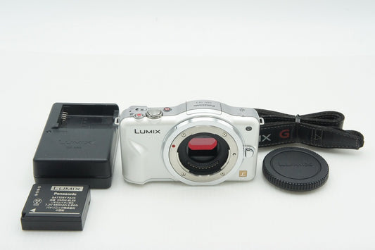 Excellent condition Panasonic LUMIX DMC-GF3 Body Mirrorless Single-Lens Camera Shell White 260818sl