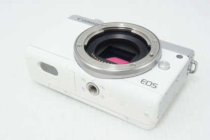良品 Canon キヤノン EOS M100 ボディ + EF-M 15-45mm IS STM レンズキット ミラーレス一眼カメラ ホワイト 260515s