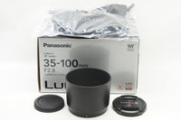 美品 Panasonic LUMIX G X VARIO 35-100mm F2.8 POWER O.I.S. H-HS35100 ズームレンズ 元箱付 250301e