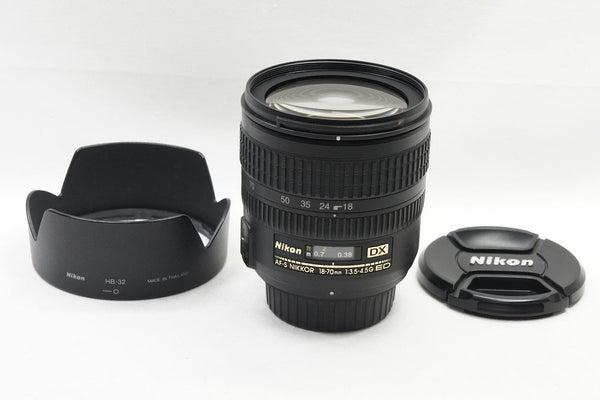 良品 Nikon AF-S DX ZOOM NIKKOR 18-70mm F3.5-4.5G IF ED APS-C ズームレンズ フード付 250814g