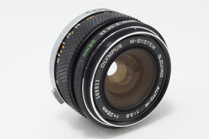 Good condition OLYMPUS Olympus M-SYSTEM G.ZUIKO AUTO-W 28mm F3.5 MF Prime Lens 260428ai