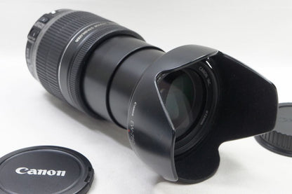 良品 Canon キヤノン EF-S 18-200mm F3.5-5.6 IS APS-C ズームレンズ フード付 250814d