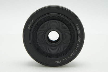 美品 Canon キヤノン EF-M 22mm F2 STM EF-Mマウント 単焦点レンズ 260211u