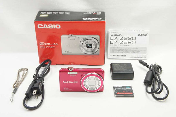 美品 CASIO カシオ EXILIM EX-ZS20 コンパクトデジタルカメラ レッド 元箱付 250814p