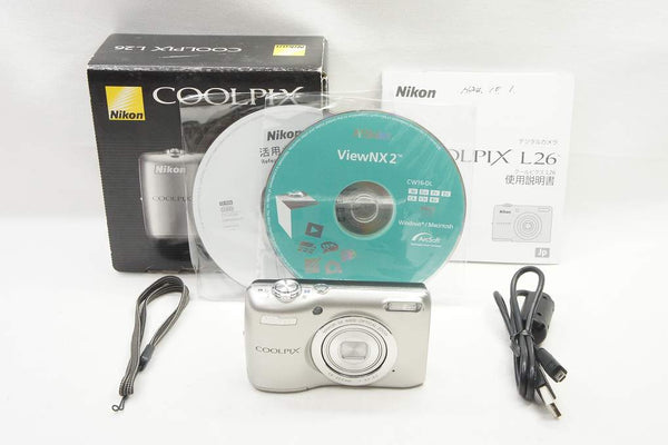 美品 Nikon ニコン COOLPIX L26 コンパクトデジタルカメラ シルバー 元箱付 250814o