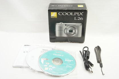 美品 Nikon ニコン COOLPIX L26 コンパクトデジタルカメラ シルバー 元箱付 250814o