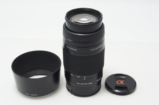 SONY Sony AF 75-300mm F4.5-5.6 SAL75300 MINOLTA Minolta α Mount Full-Frame Zoom Lens with Hood 260826h