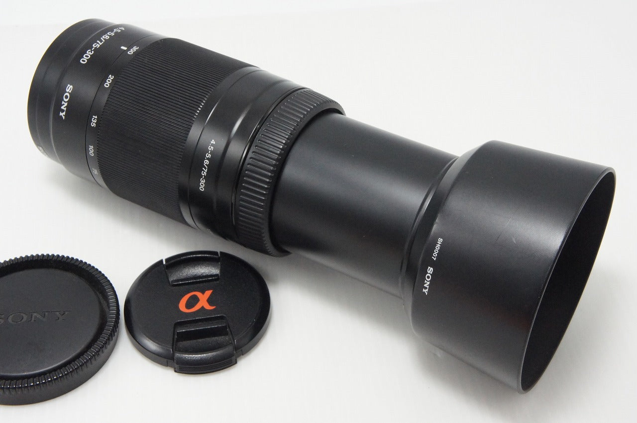 SONY ソニー AF 75-300mm F4.5-5.6 SAL75300 MINOLTA ミノルタ αマウント フルサイズ ズームレンズ フード付 260826h