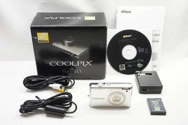 良品 Nikon ニコン COOLPIX S640 コンパクトデジタルカメラ アイスシルバー 元箱付 250814n