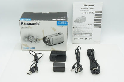 美品 Panasonic パナソニック HC-V480MS デジタルビデオカメラ ホワイト 元箱付 260211i