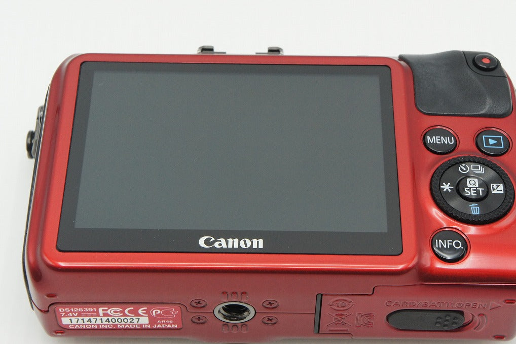 美品 Canon EOS M ボディ+ EF-M 18-55mm IS STM レンズキット ミラーレス レッド SPEEDLITE 90EX ストロボ付 260211t