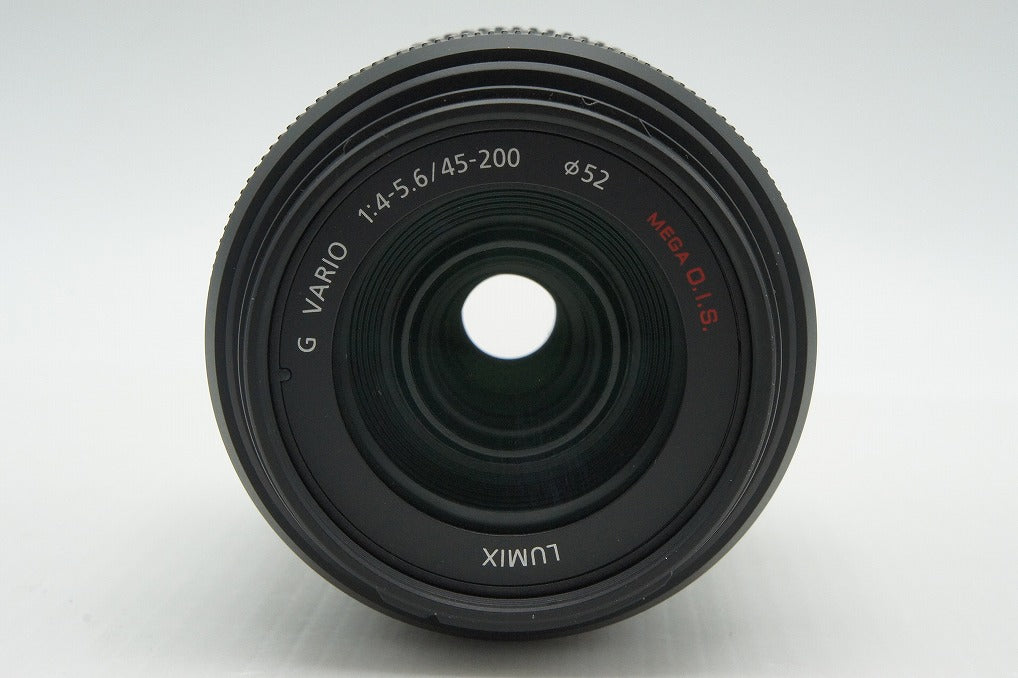 美品 Panasonic LUMIX G VARIO 45-200mm F4-5.6 MEGA O.I.S. H-FS045200 マイクロフォーサーズ フード付 260210l