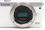 美品 Canon キヤノン EOS M100 + EF-M 15-45mm IS STM レンズキット ミラーレス一眼 ホワイト 241222b