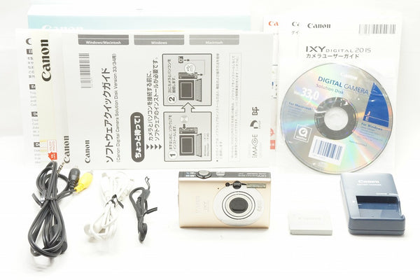 美品 Canon キヤノン IXY DIGITAL 20 IS コンパクトデジタルカメラ キャメル 元箱付 240620f