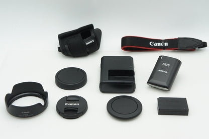 美品 Canon EOS M ボディ+ EF-M 18-55mm IS STM レンズキット ミラーレス レッド SPEEDLITE 90EX ストロボ付 260211t