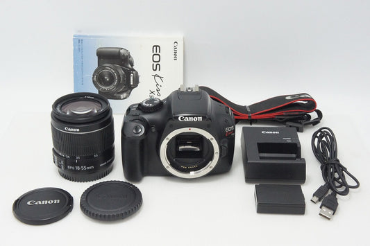 美品 Canon キヤノン EOS Kiss X50 ボディ +  EF-S18-55mm IS II レンズキット デジタル一眼レフカメラ ブラック 260819b