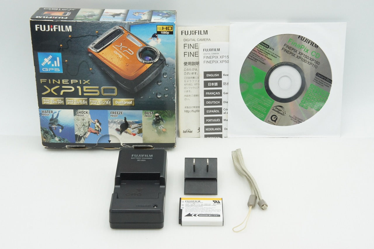 FUJIFILM フジフィルム FinePix XP150 コンパクトデジタルカメラ オレンジ 元箱付 260212a