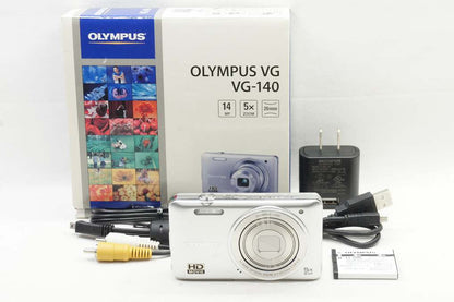 良品 OLYMPUS オリンパス VG-140 コンパクトデジタルカメラ シルバー 元箱付 250604m