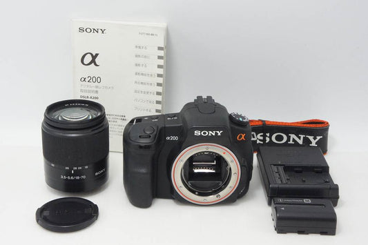 SONY Alpha 200 Lens Kit DSLR-A200K (DT 18-70mm F3.5-5.6 SAL1870) Digital SLR Camera 260812i