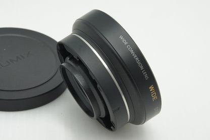 良品 Panasonic パナソニック DMW-GWC1 WIDE ワイドコンバージョンレンズ アダプターリング（φ37）付 260210h