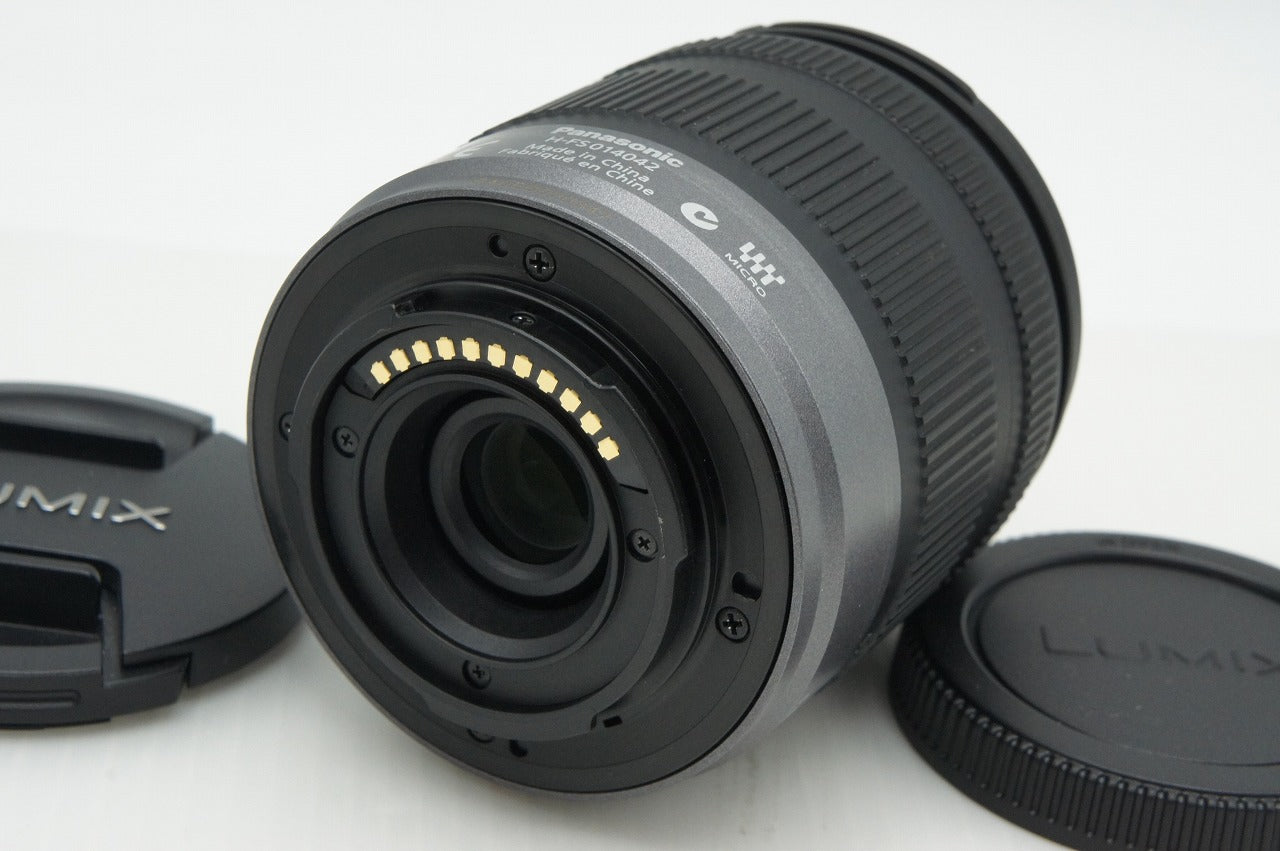 良品 Panasonic LUMIX G VARIO 14-42mm F3.5-5.6 ASPH. MEGA O.I.S H-FS014042 マイクロフォーサーズ フード付 260210k