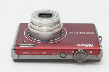 良品 Nikon ニコン COOLPIX S640 コンパクトデジタルカメラ プライムレッド 元箱付 260521i