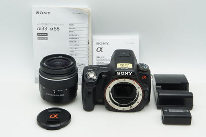 良品 SONY α33 SLT-A33L ズームレンズキット  (DT 18-55mm F3.5-5.6 SAM SAL1855) デジタル一眼レフカメラ 260213a