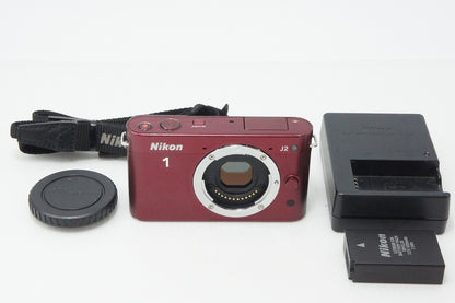 Nikon ニコン 1 J2 ボディ ミラーレス一眼カメラ レッド 260324f