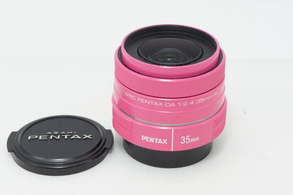 Excellent Pentax smc PENTAX DA 35mm F2.4 AL Prime Lens Pink 260521g