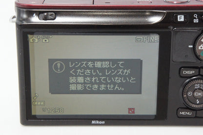 Nikon ニコン 1 J2 ボディ ミラーレス一眼カメラ レッド 260324f