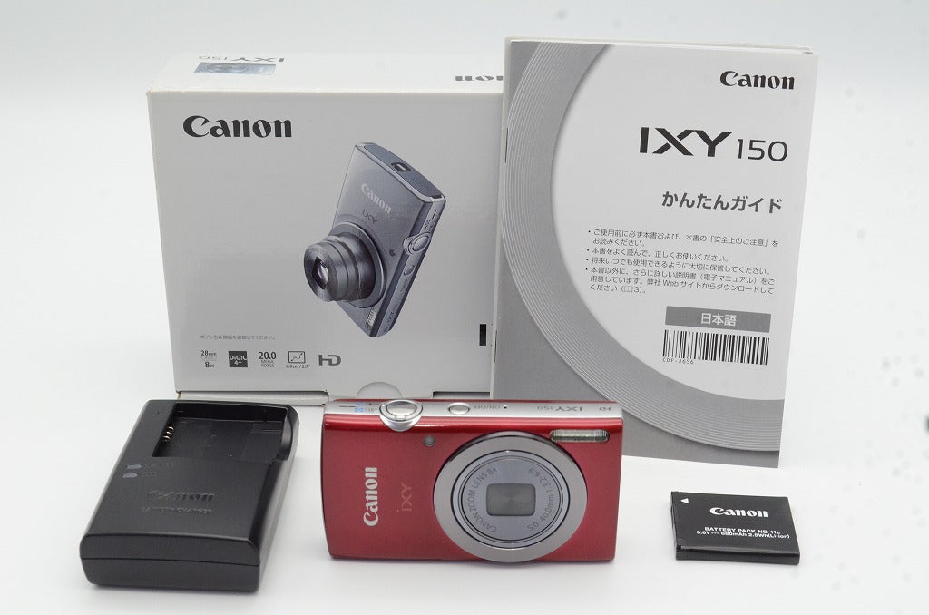 良品 Canon キヤノン IXY 150 コンパクトデジタルカメラ レッド 元箱付 240621ad – アルプスカメラ