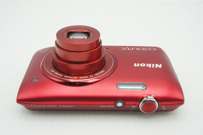 良品 Nikon ニコン COOLPIX S3400 コンパクトデジタルカメラ レッド 260213j