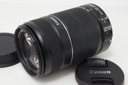 良品 Canon キヤノン EF-S 55-250mm F4-5.6 IS II APS-C ズームレンズ 260521ae