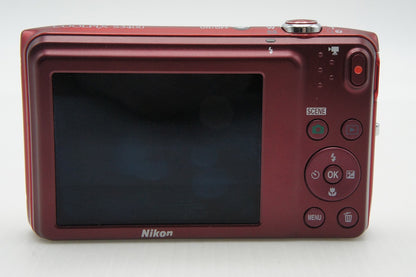 良品 Nikon ニコン COOLPIX S3400 コンパクトデジタルカメラ レッド 260213j