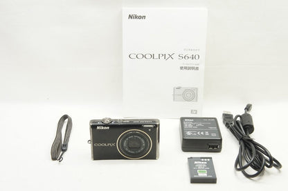 訳あり品 Nikon ニコン COOLPIX S640 コンパクトデジタルカメラ ディープブラック 250602j
