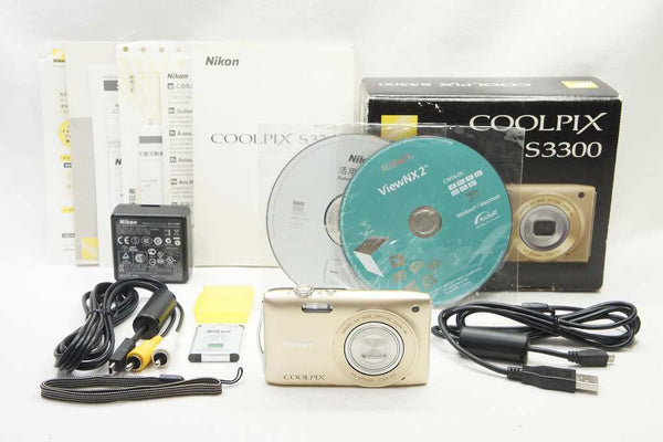 Nikon ニコン COOLPIX S3300 コンパクトデジタルカメラ スイートゴールド 元箱付 250820av