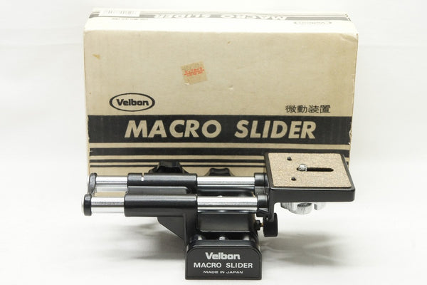 良品 Velbon ベルボン MACRO SLIDER マクロスライダー 微動装置 元箱付 240211u