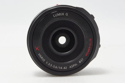 美品 Panasonic LUMIX G X VARIO PZ 14-42mm F3.5-5.6 ASPH. POWER O.I.S. H-PS14042 マイクロフォーサーズ 260521k