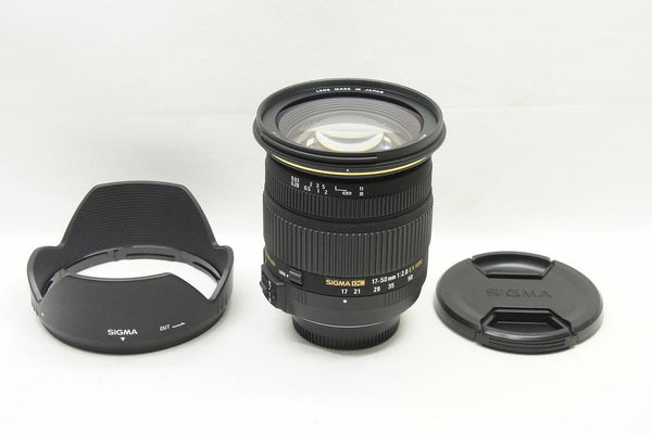 美品 SIGMA シグマ 17-50mm F2.8 EX DC OS HSM Nikon ニコン Fマウント APS-C フード付 240913a