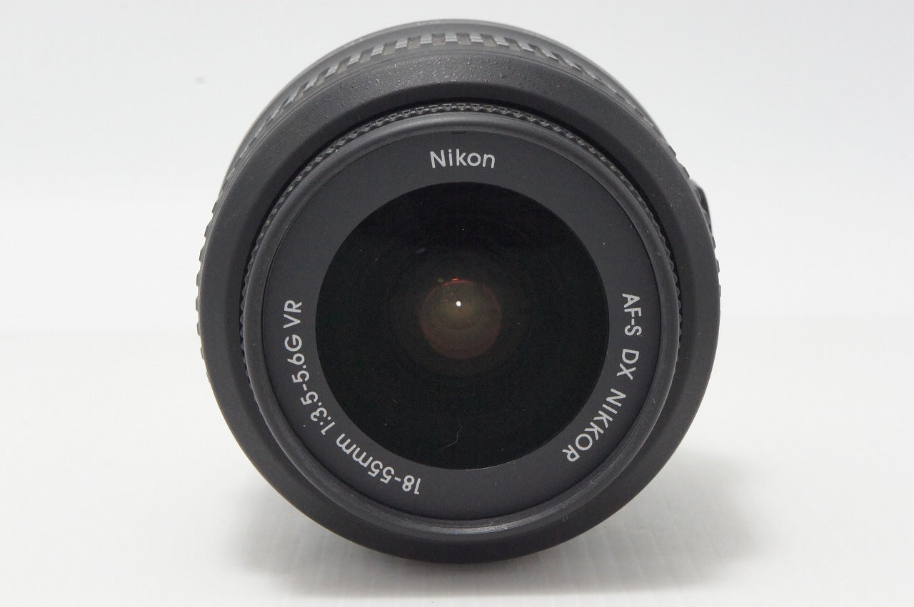 良品 Nikon ニコン AF-S DX NIKKOR 18-55mm F3.5-5.6G VR APS-C ズームレンズ フード付 260831v
