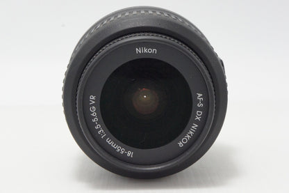 良品 Nikon ニコン AF-S DX NIKKOR 18-55mm F3.5-5.6G VR APS-C ズームレンズ フード付 260831v