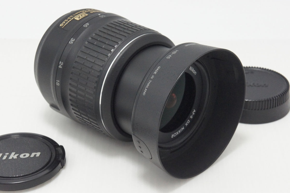 良品 Nikon ニコン AF-S DX NIKKOR 18-55mm F3.5-5.6G VR APS-C ズームレンズ フード付 260831v