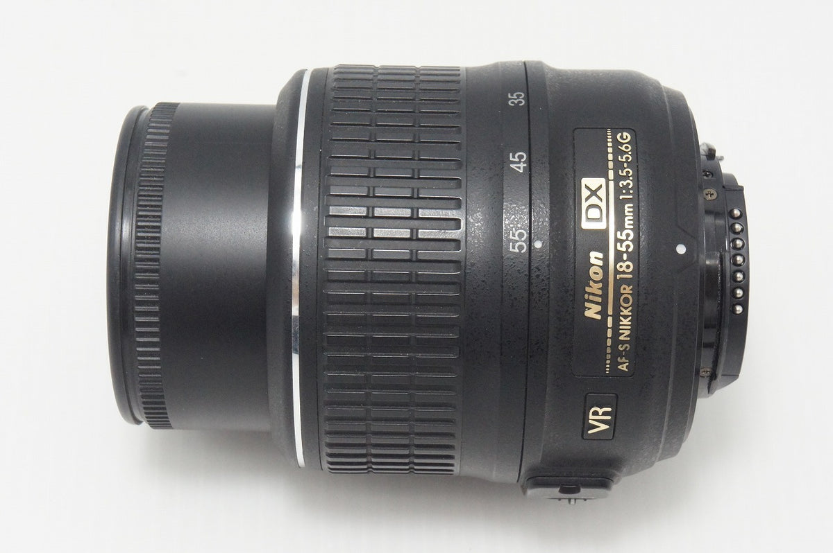 良品 Nikon ニコン AF-S DX NIKKOR 18-55mm F3.5-5.6G VR APS-C ズームレンズ フード付 260831v