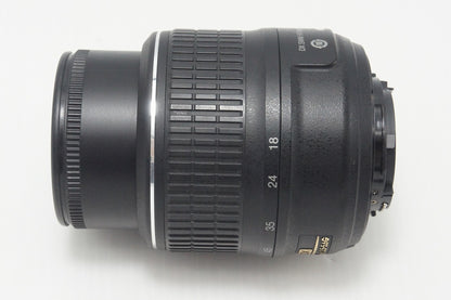 良品 Nikon ニコン AF-S DX NIKKOR 18-55mm F3.5-5.6G VR APS-C ズームレンズ フード付 260831v