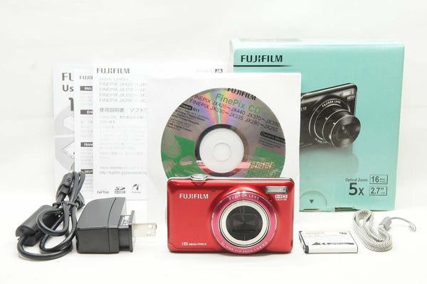 FUJIFILM フジフイルム FinePix JX420 コンパクトデジタルカメラ レッド 元箱付 241226y