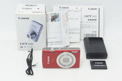 美品 Canon キヤノン IXY 200 コンパクトデジタルカメラ レッド 元箱付 260902m